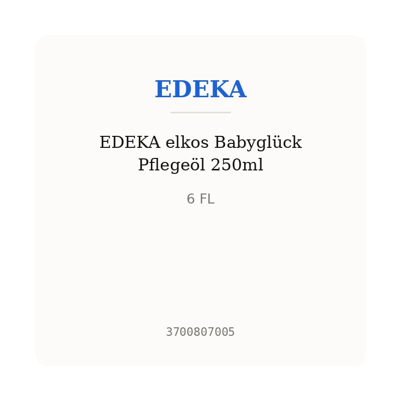 EDEKA elkos Babyglück Pflegeöl 250ml