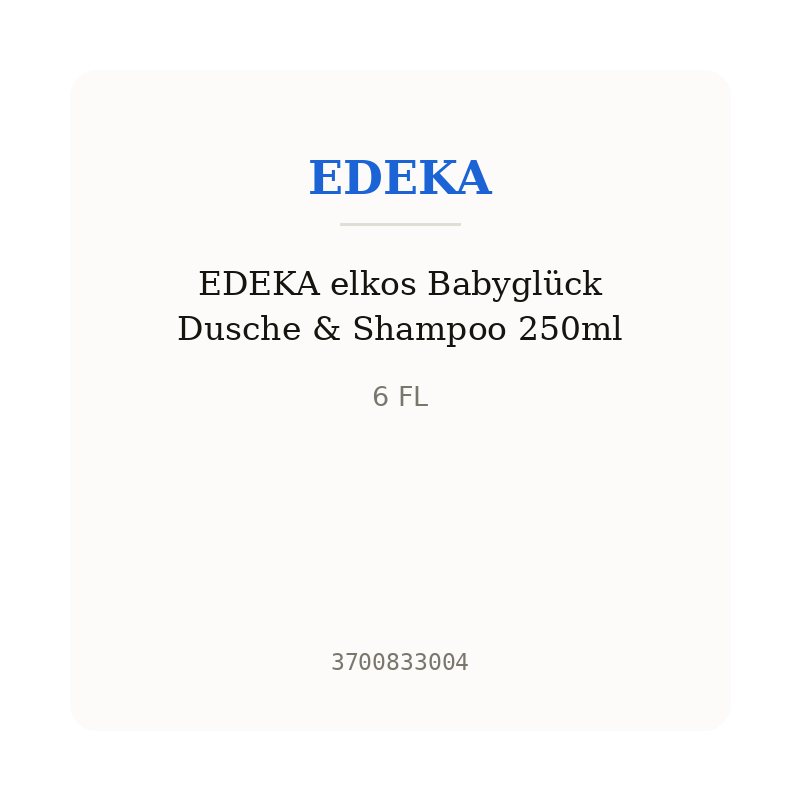 EDEKA elkos Babyglück Dusche & Shampoo 250ml