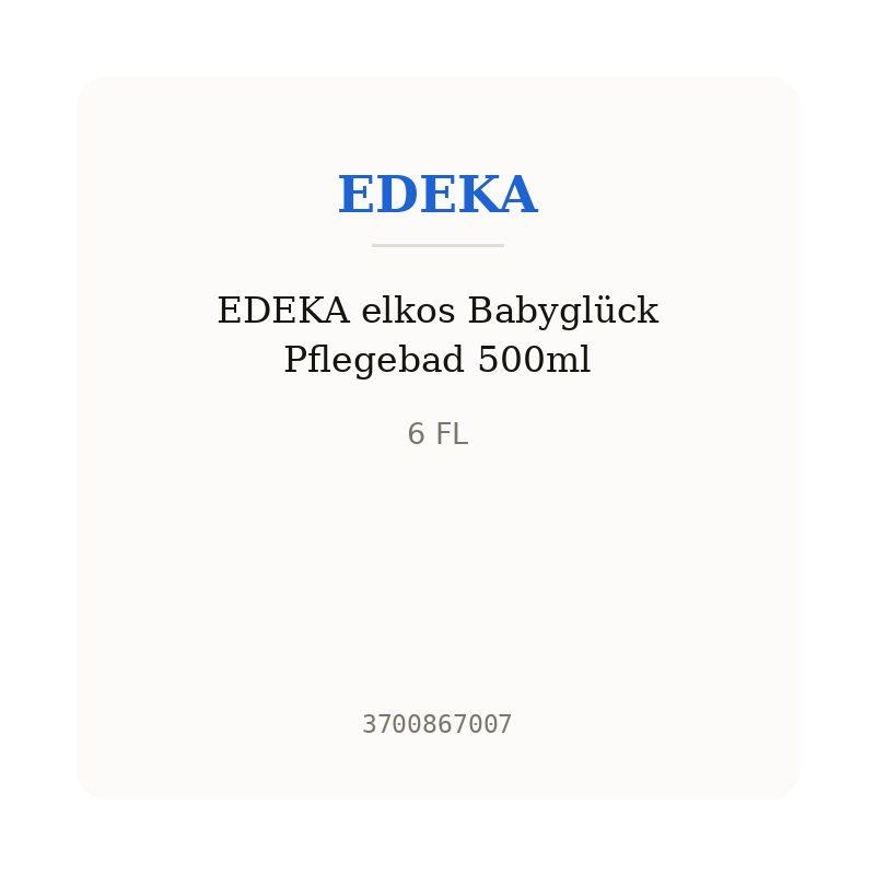EDEKA elkos Babyglück Pflegebad 500ml
