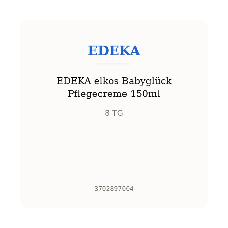 EDEKA elkos Babyglück Pflegecreme 150ml