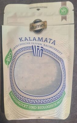Bio Dumet Kalamata Oliven schwarz mit Stein 270g