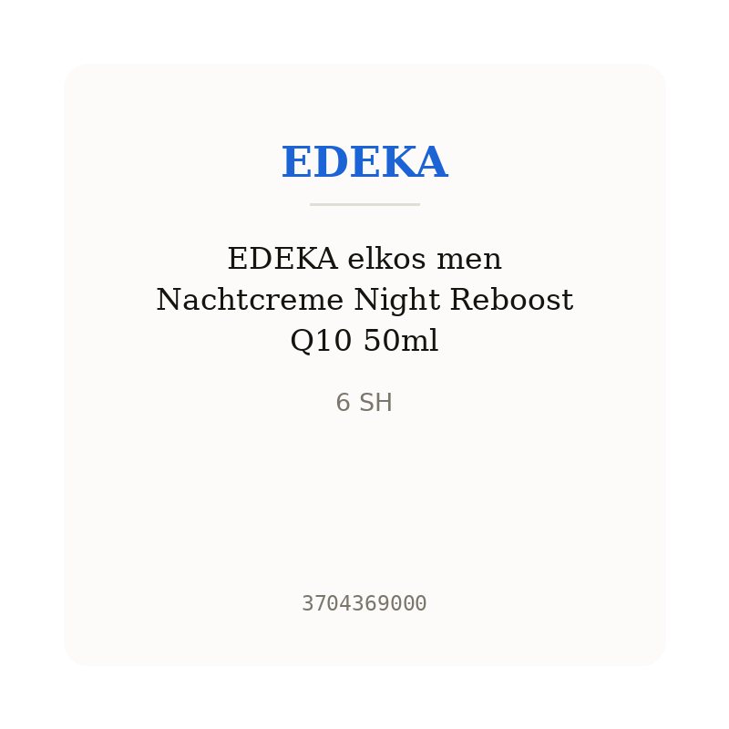 EDEKA elkos men Nachtcreme Night Reboost Q10 50ml