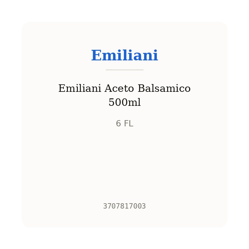 Emiliani Aceto Balsamico 500ml