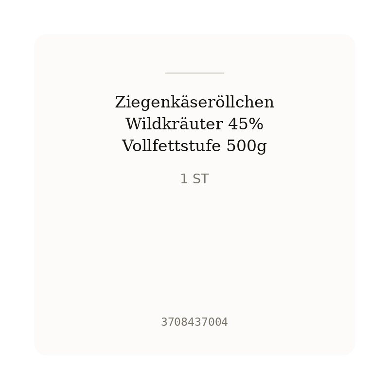 Ziegenkäseröllchen Wildkräuter 45% Vollfettstufe 500g