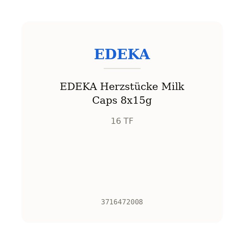 EDEKA Herzstücke Milk Caps 8x15g