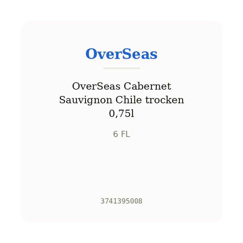 OverSeas Cabernet Sauvignon Chile trocken 0,75l