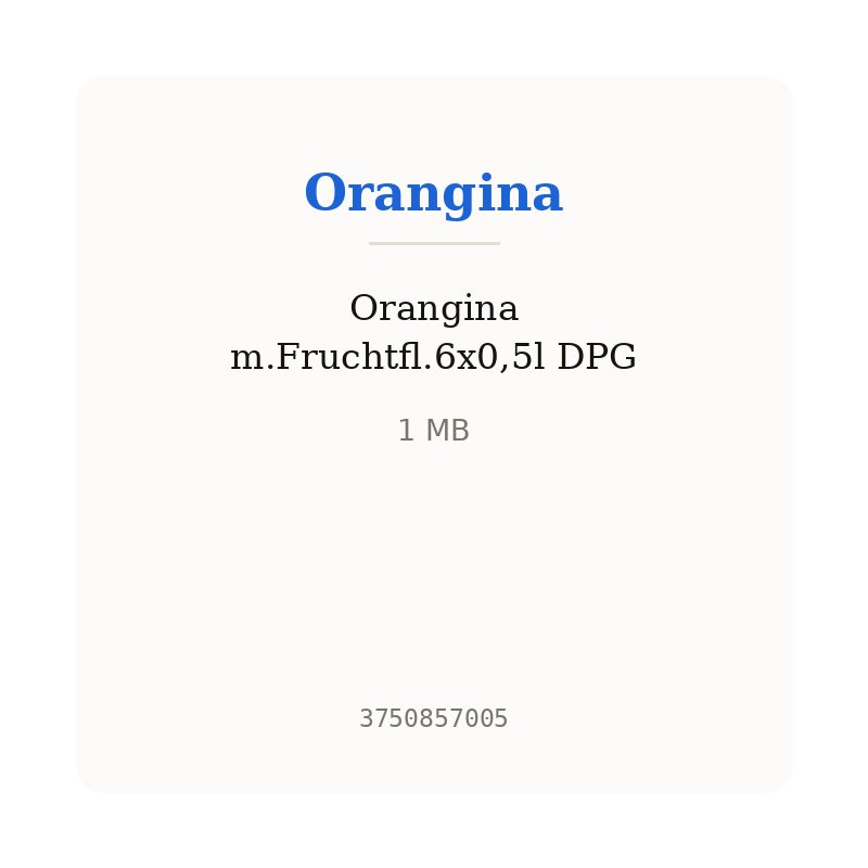 Orangina m.Fruchtfl.6x0,5l DPG