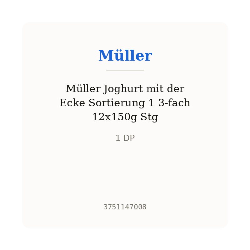 Müller Joghurt mit der Ecke Sortierung 1 3-fach 12x150g Stg