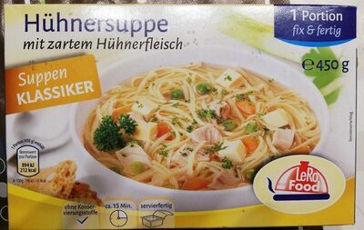 LeRo Food Hühnersuppe mit Zartem Hühnerfleisch 450g