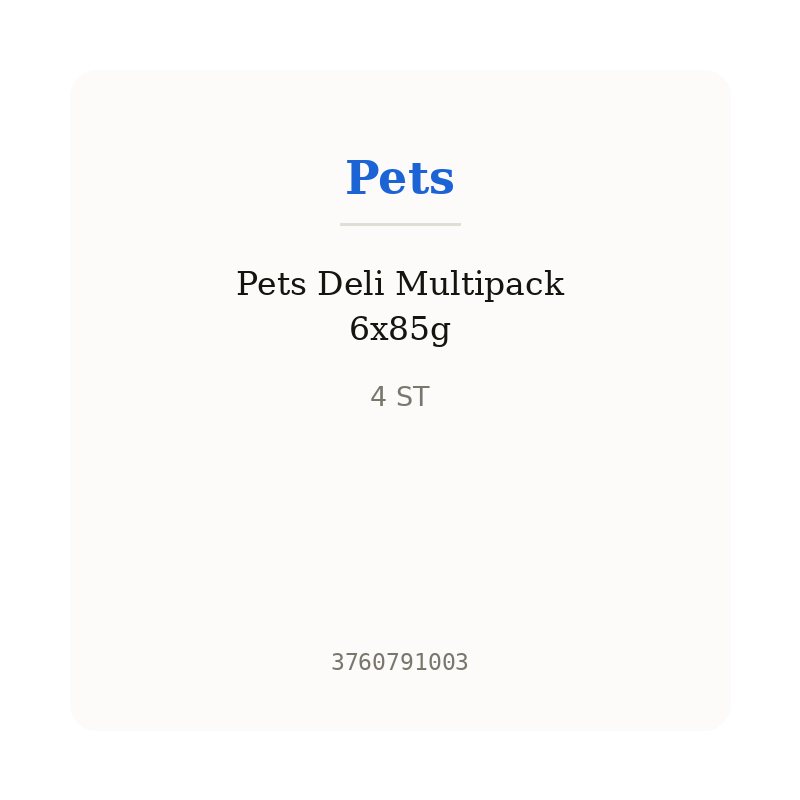 Pets Deli Multipack 6x85g
