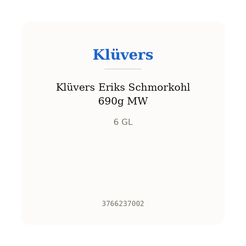 Klüvers Eriks Schmorkohl 690g MW