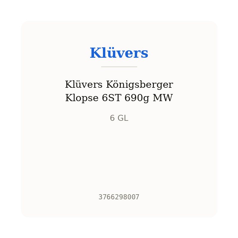 Klüvers Königsberger Klopse 6ST 690g MW