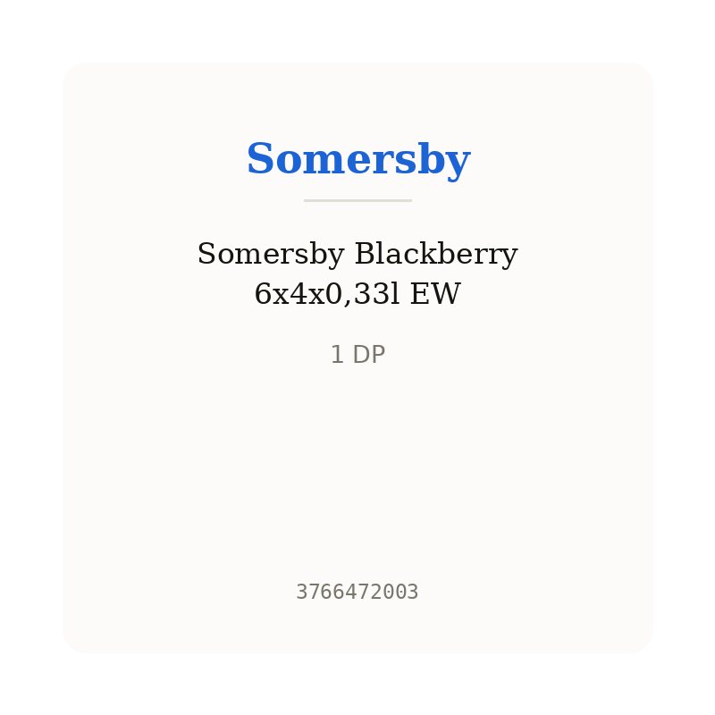 Somersby Blackberry 6x4x0,33l EW