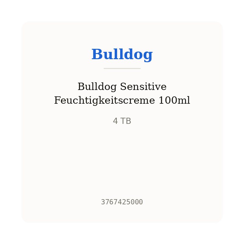 Bulldog Sensitive Feuchtigkeitscreme 100ml