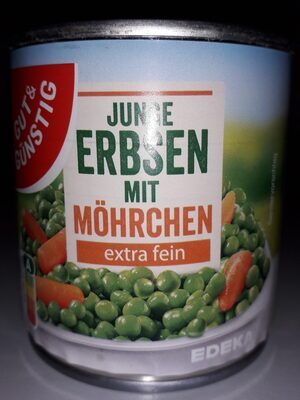 GUT&GÜNSTIG Junge Erbsen mit Möhrchen extra fein 3x200g