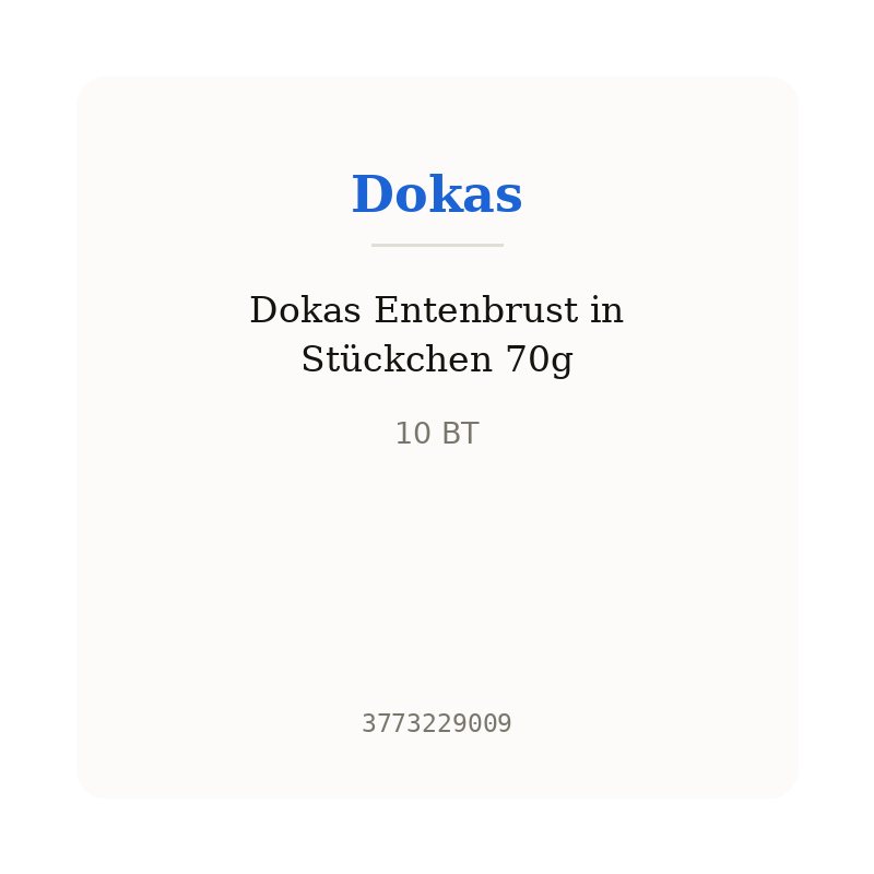 Dokas Entenbrust in Stückchen 70g