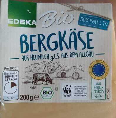 Bio EDEKA Bergkäse mit Heumilch 50% 200g