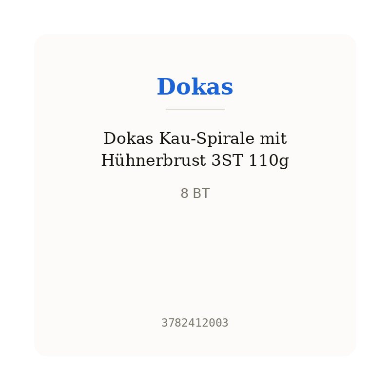 Dokas Kau-Spirale mit Hühnerbrust 3ST 110g
