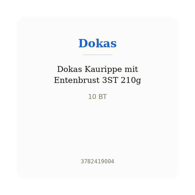Dokas Kaurippe mit Entenbrust 3ST 210g