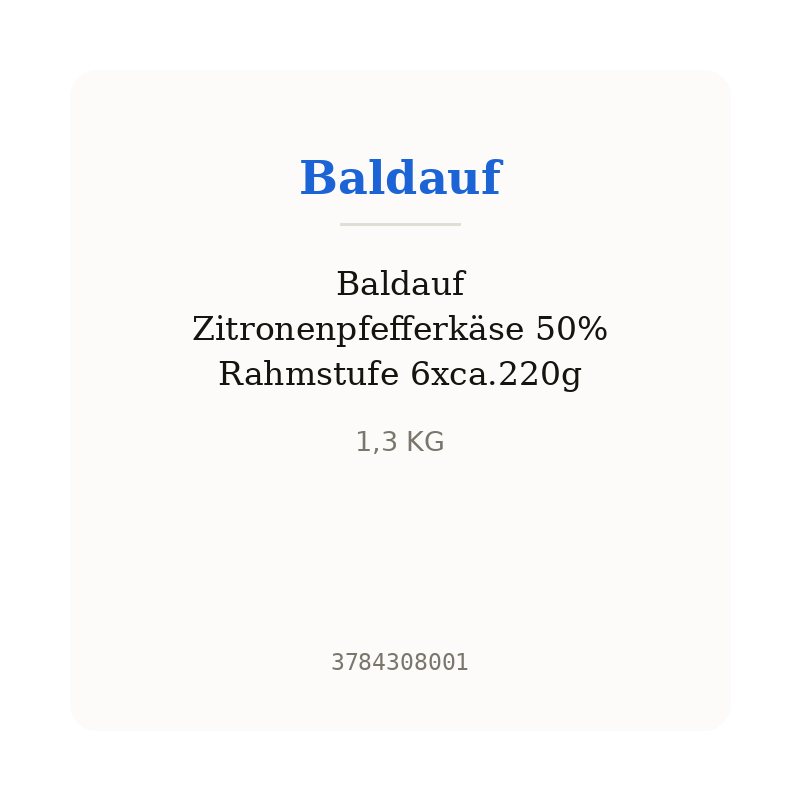 Baldauf Zitronenpfefferkäse 50% Rahmstufe 6xca.220g