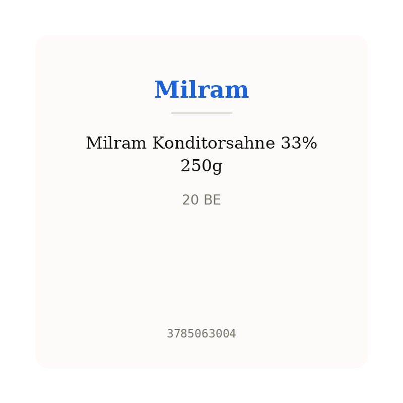 Milram Konditorsahne 33% 250g