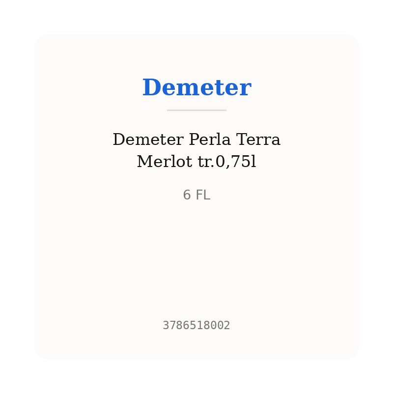 Demeter Perla Terra Merlot tr.0,75l