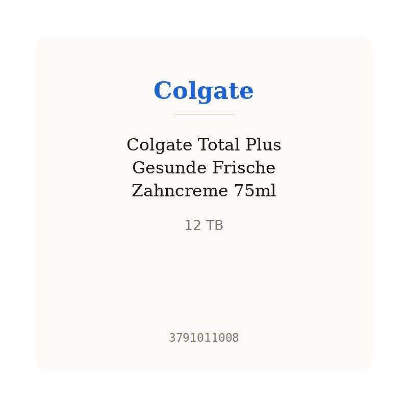 Colgate Total Plus Gesunde Frische Zahncreme 75ml