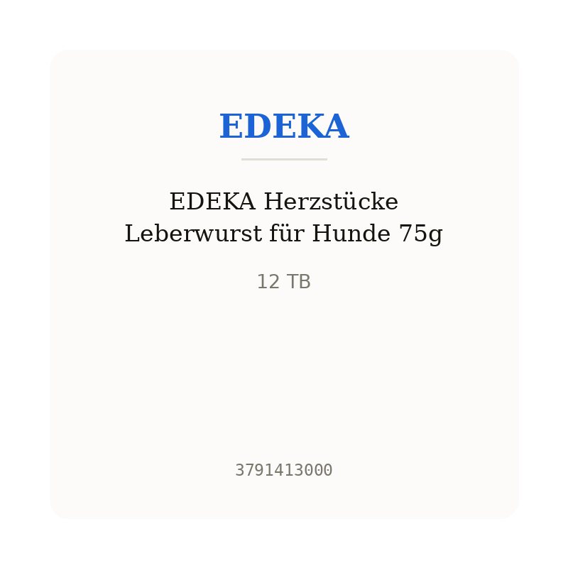 EDEKA Herzstücke Leberwurst für Hunde 75g
