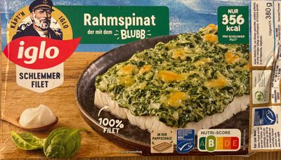 MSC Iglo Schlemmer-Filet Rahm Spinat mit Blubb 380g