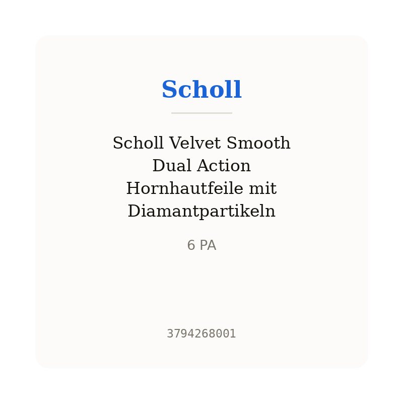 Scholl Velvet Smooth Dual Action Hornhautfeile mit Diamantpartikeln