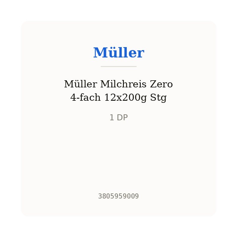 Müller Milchreis Zero 4-fach 12x200g Stg