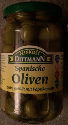 Feinkost Dittmann Oliven gefüllt mit Paprika Paste 330g