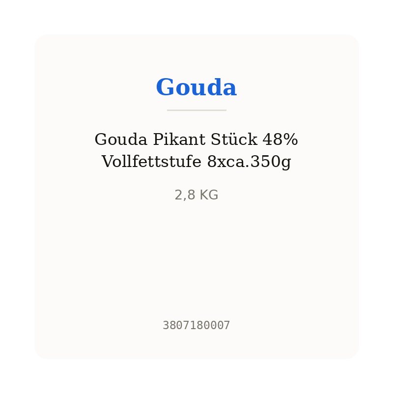 Gouda Pikant Stück 48% Vollfettstufe 8xca.350g