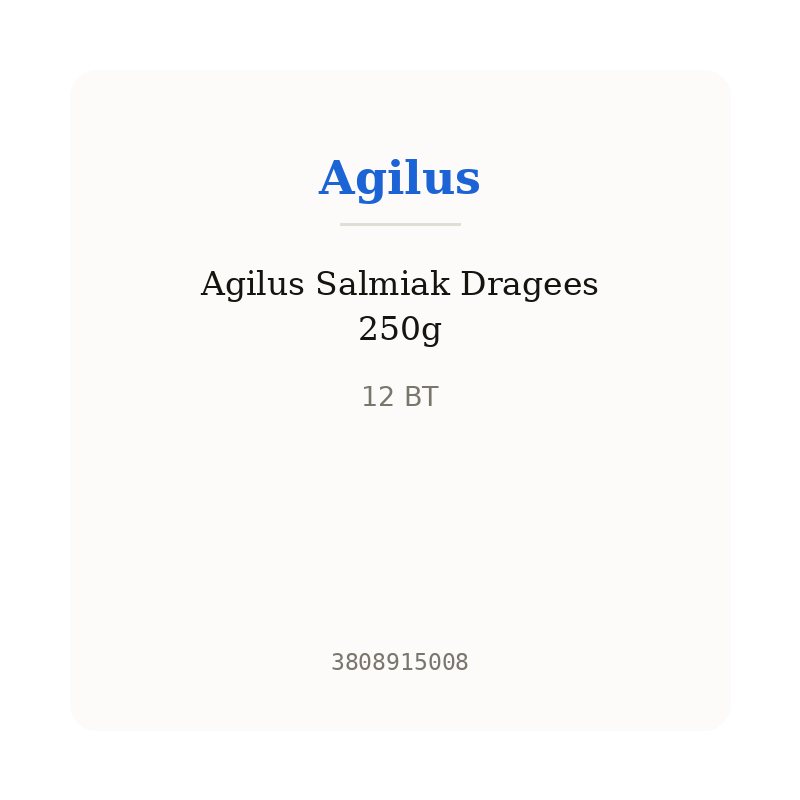 Agilus Salmiak Dragees 250g