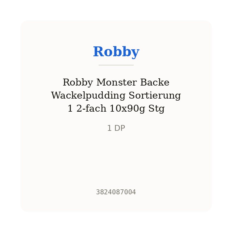 Robby Monster Backe Wackelpudding Sortierung 1 2-fach 10x90g Stg
