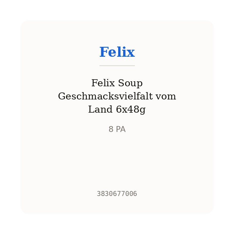 Felix Soup Geschmacksvielfalt vom Land 6x48g