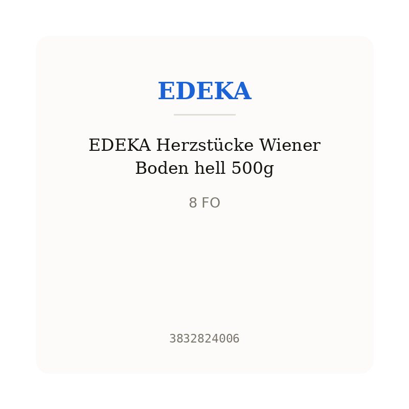 EDEKA Herzstücke Wiener Boden hell 500g
