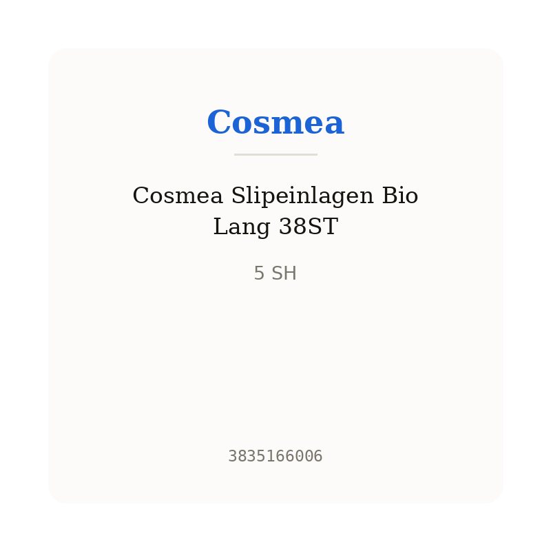 Cosmea Slipeinlagen Bio Lang 38ST