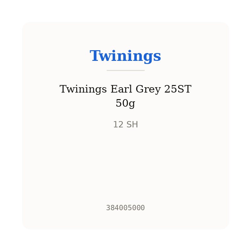 Twinings Earl Grey 25ST 50g
