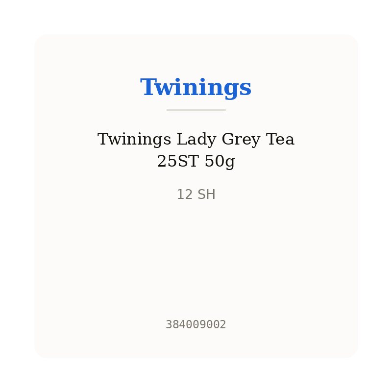 Twinings Lady Grey Tea 25ST 50g