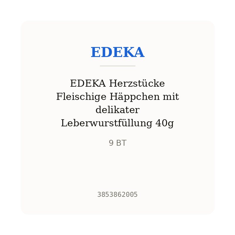 EDEKA Herzstücke Fleischige Häppchen mit delikater Leberwurstfüllung 40g