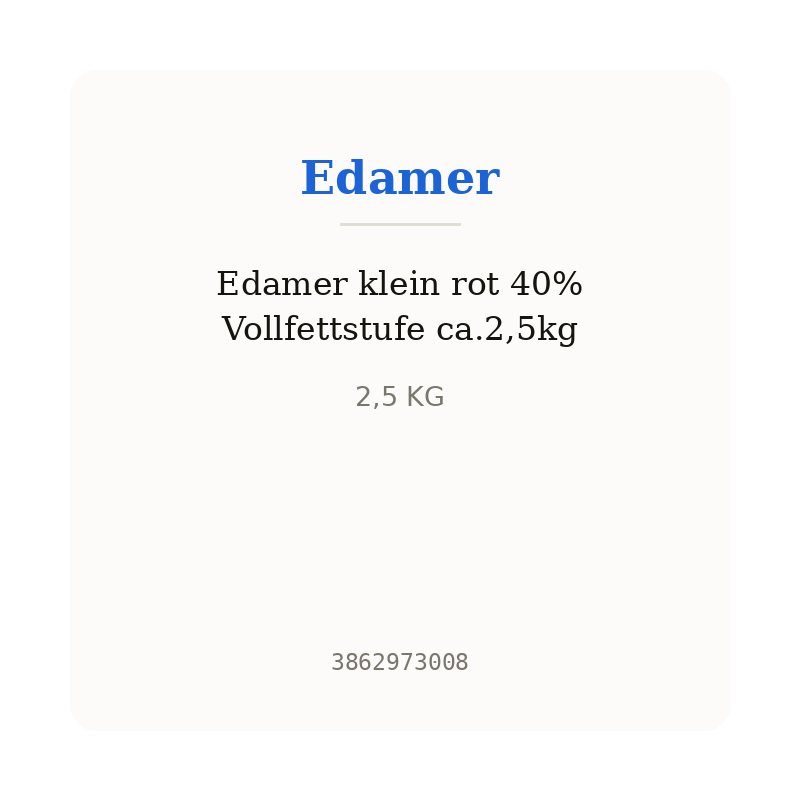 Edamer klein rot 40% Vollfettstufe ca.2,5kg