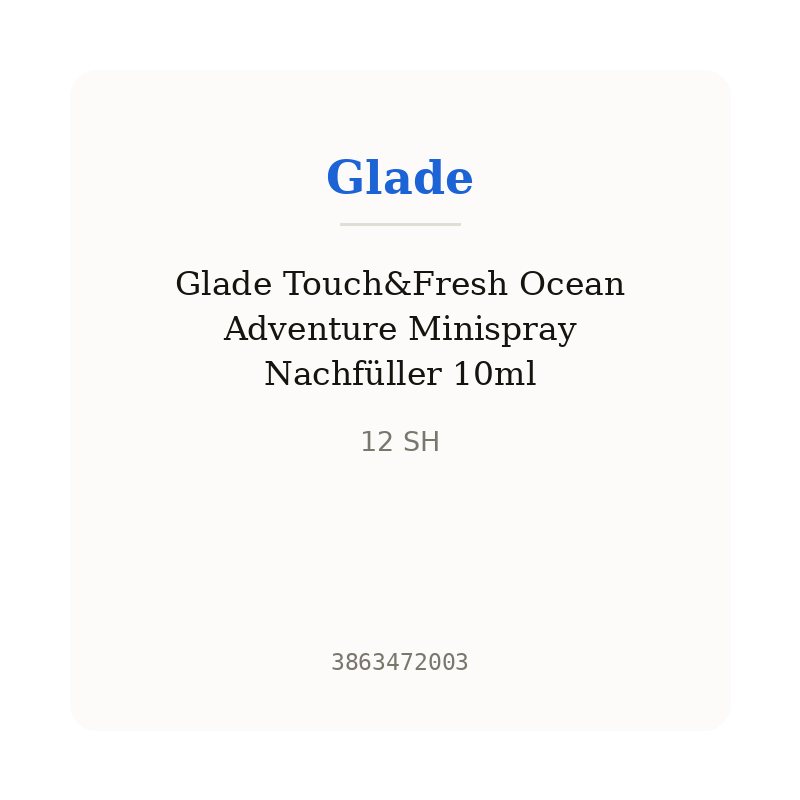 Glade Touch&Fresh Ocean Adventure Minispray Nachfüller 10ml