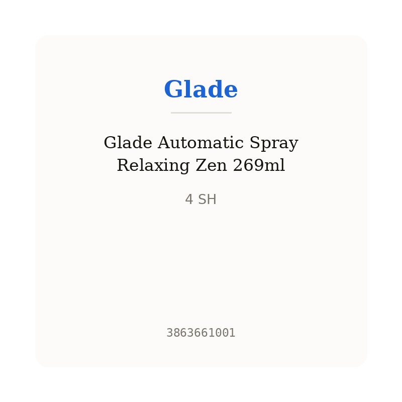 Glade Automatic Spray Relaxing Zen 269ml