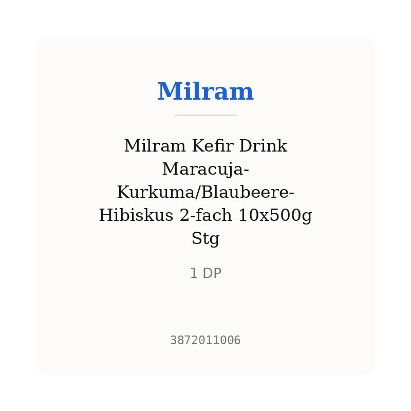 Milram Kefir Drink Maracuja-Kurkuma/Blaubeere-Hibiskus 2-fach 10x500g Stg