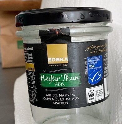 MSC EDEKA Genussmomente Filets vom Weißen Thunfisch in Olivenöl 190g