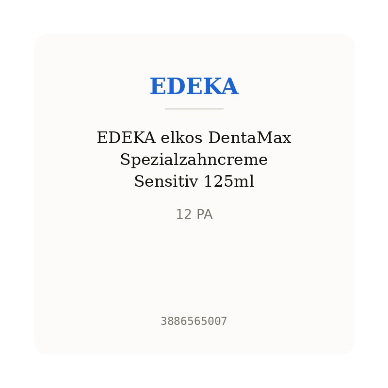 EDEKA elkos DentaMax Spezialzahncreme Sensitiv 125ml