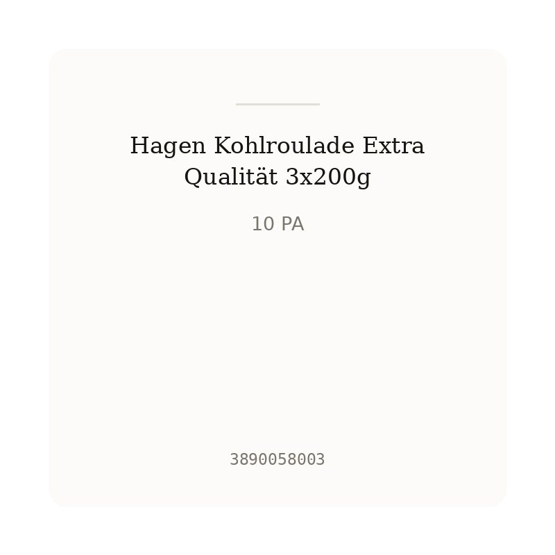 Hagen Kohlroulade Extra Qualität 3x200g