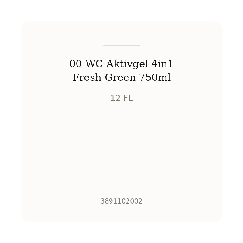 00 WC Aktivgel 4in1 Fresh Green 750ml