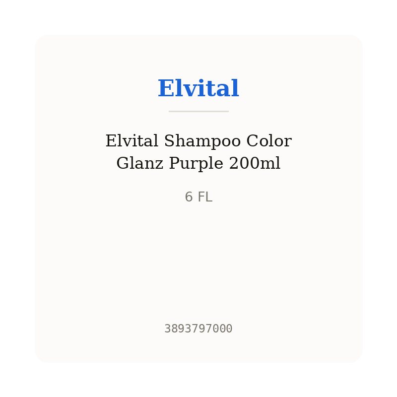 Elvital Shampoo Color Glanz Purple 200ml
